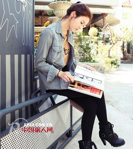 秋冬牛仔衬衫搭配