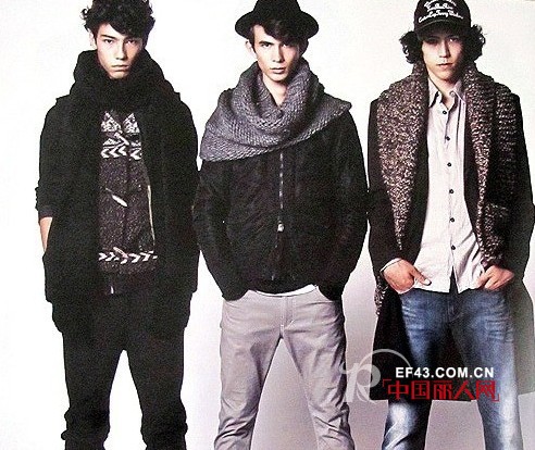 男士围巾的三种经典系法