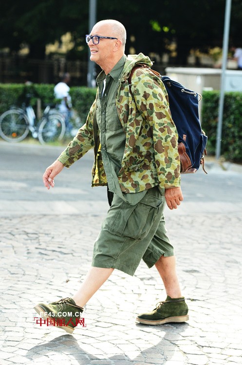 迷彩风张扬2014纽约时装周街头