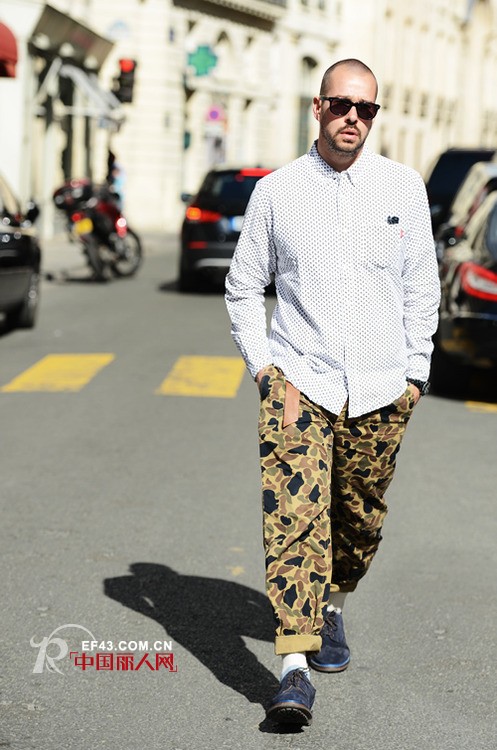 迷彩风张扬2014纽约时装周街头