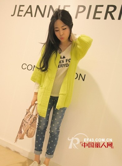 针织开衫初秋流行搭配法