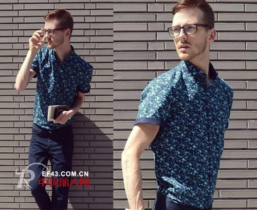 印花衬衫夏季时尚型男魅力四射