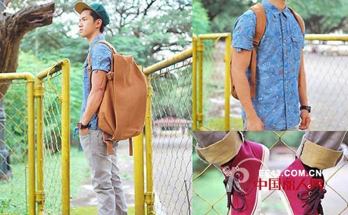 印花衬衫夏季时尚型男魅力四射