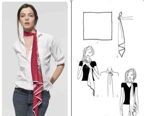 大方巾系出不同风格  丝巾女王雅号非你莫属