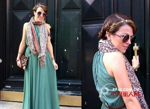 潮人们丝巾搭配示范  演绎早秋最经典服饰搭配