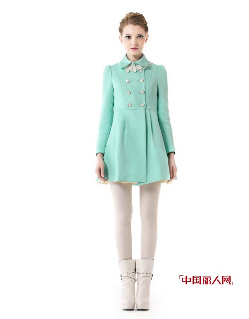 清新薄荷绿外套 与闺蜜一起小清新吧