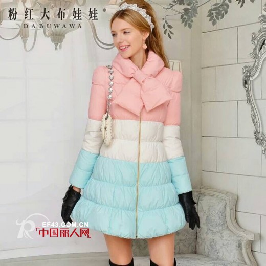 粉红大布娃娃羽绒服 时尚粉色系来袭