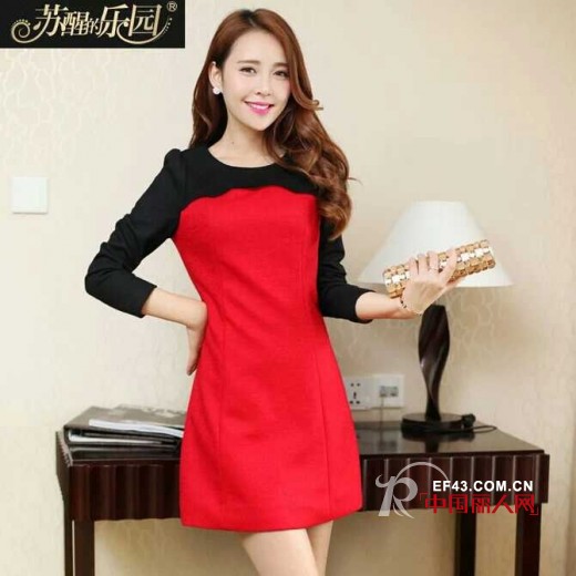 2014新装搭配 红色打底衫喜迎新年