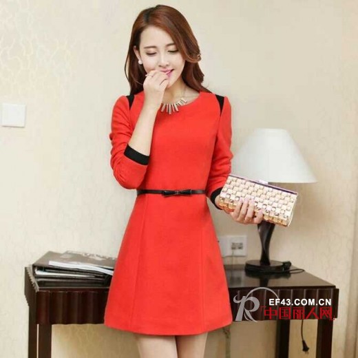 2014新装搭配 红色打底衫喜迎新年