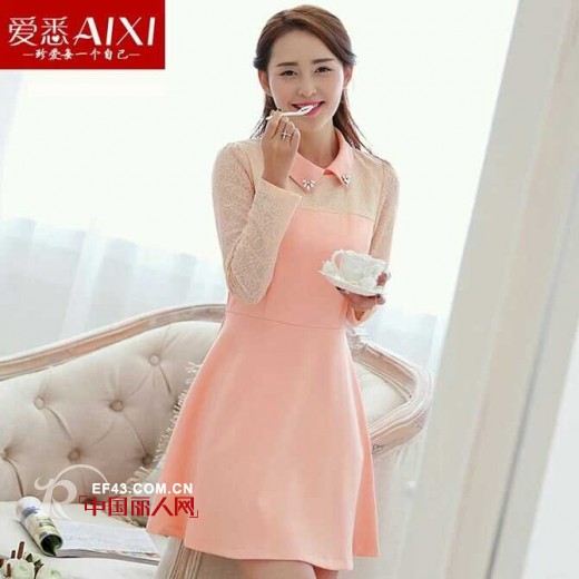 2014修身连衣裙搭配 减龄大法宝娃娃领修身裙