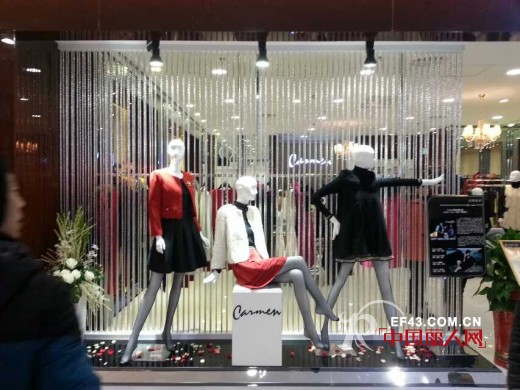 热烈祝贺卡蔓女装湖北省钟祥市中百百货店盛大开业