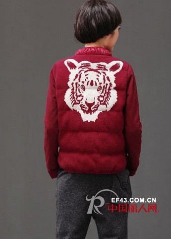 印花夹棉短款棉袄 时尚大衣休闲外套搭配