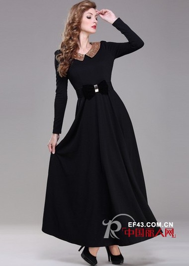 流行色彩搭配 中长裙穿出名媛感