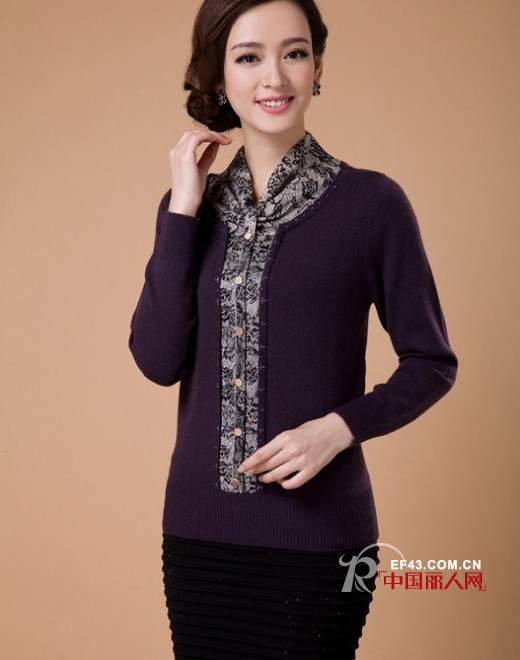 春竹毛衣官方旗舰店推荐款 中年妈妈毛衣款式