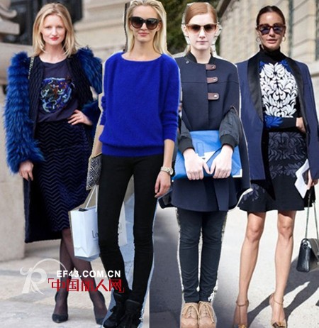 4款宝蓝色大衣款式搭配 平庸与我无关