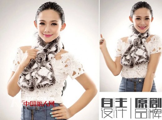 獭兔毛皮草围脖  守护冬季颈间温暖