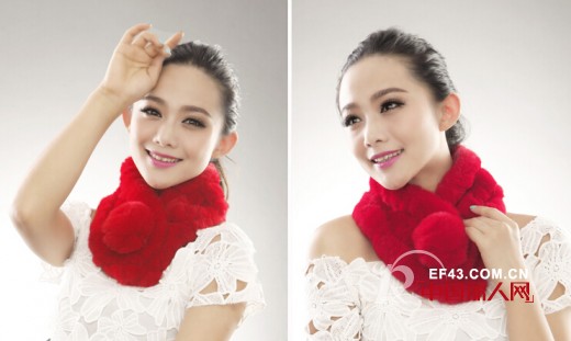 獭兔毛皮草围脖  守护冬季颈间温暖