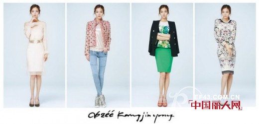 韩国高端女装Obzéé Kangjinyoung推出2014现代皇家花园系列