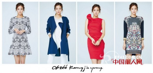 韩国高端女装Obzéé Kangjinyoung推出2014现代皇家花园系列