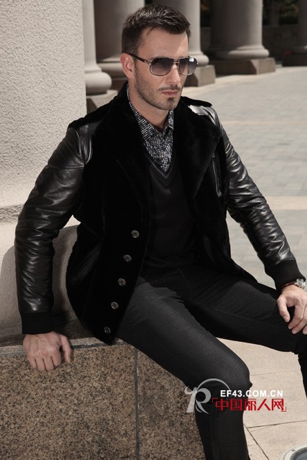 玩转跨界混搭时尚 拼接风皮衣让你更有型