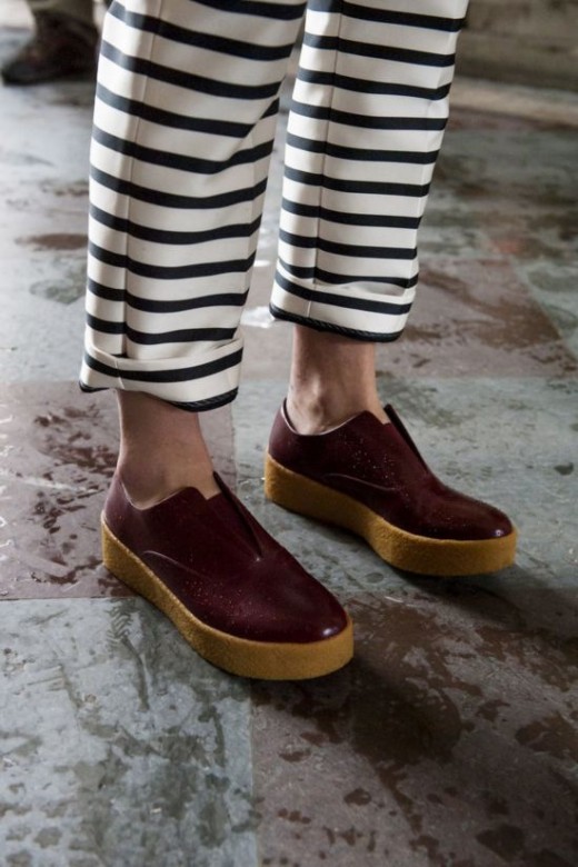 2014伦敦时装周街拍 皮鞋+方包打造初春潮流范儿