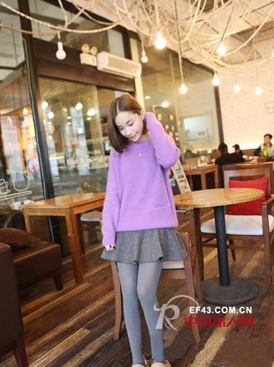 小个子女生穿搭 毛衣短裙配搭