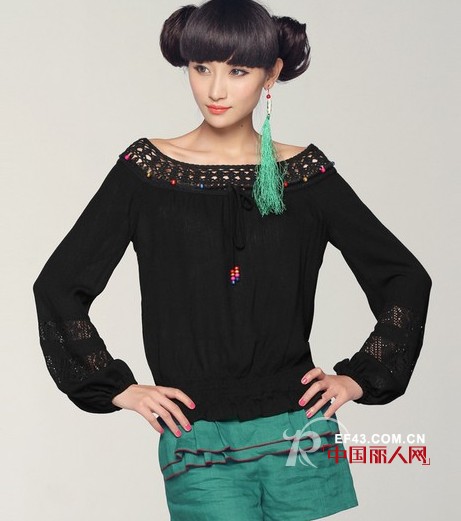 灯笼袖一字领单品搭配 细节也能彰显时尚