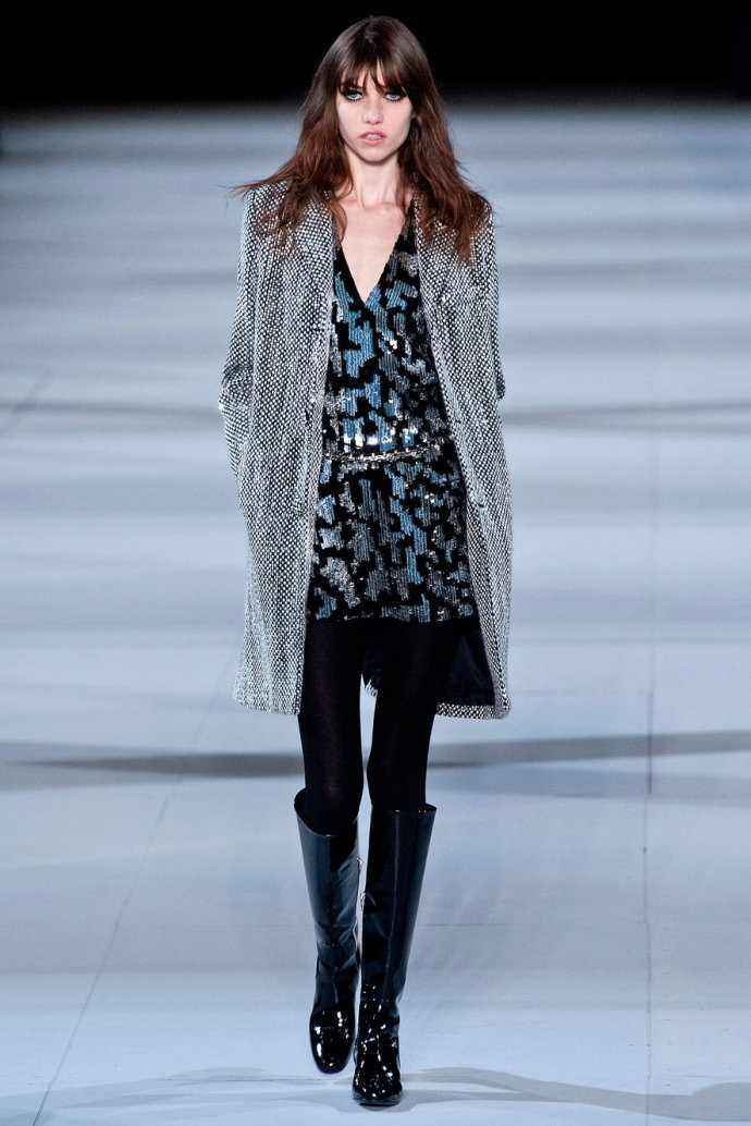 巴黎时装周Saint Laurent Fall 2014秋冬系列发布