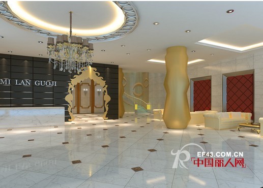 华丽系列的婚纱店装修效果图参考