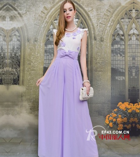 最热榜单高腰裙裤款式  阔腿加长飘逸雪纺裙裤搭配