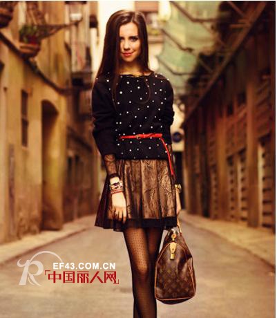 春季穿短裙怎么搭配 2014长袖连衣裙短裙搭配