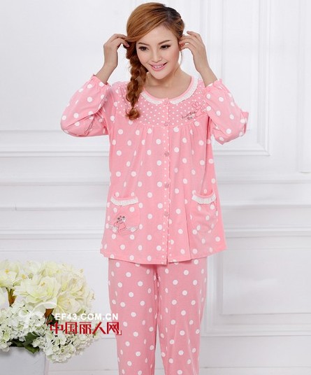 春夏家居服款式推荐 纯棉撞色家居套装