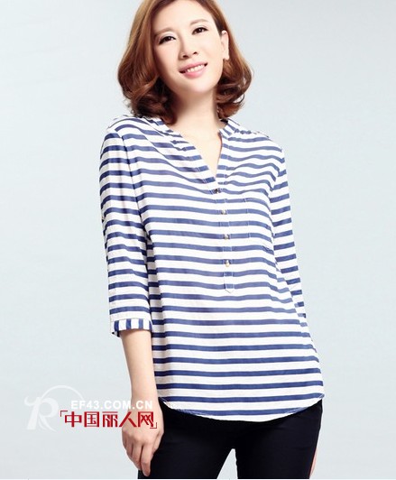 春季新款条纹衬衫搭配 显瘦元素看点