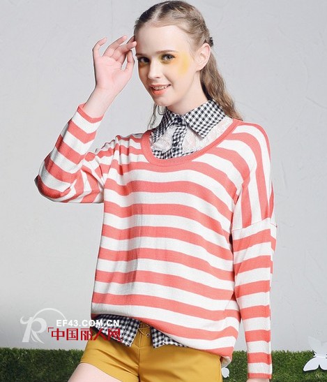 春季科学穿衣法 学院风条纹T恤开衫搭配