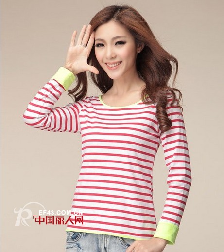 春季科学穿衣法 学院风条纹T恤开衫搭配