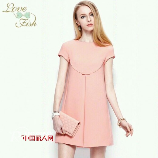 欧洲站纯色系连衣裙 好质量新款式清新养眼