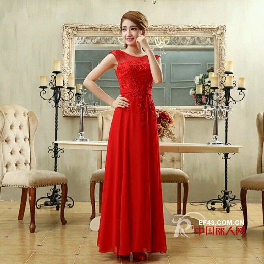 新娘旗袍式喜庆红晚礼服 显瘦收腹新款推荐