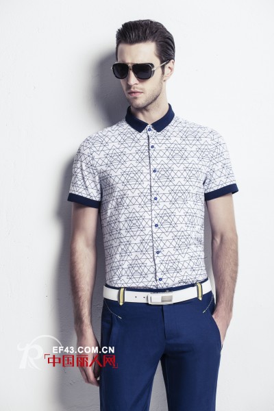 时尚男装小领上衣的绅士魅力