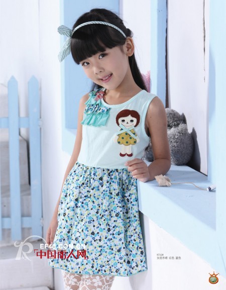 拼接碎花连衣裙搭配 最新儿童连衣裙款式
