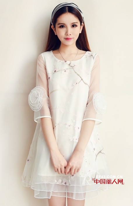 透视袖子夏装新款 透视效果显瘦利器