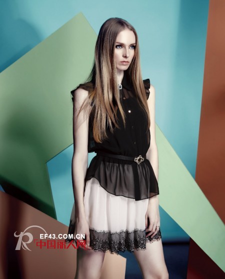 渐变色无袖裙衬肤减龄 显瘦款黑色雪纺裙