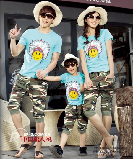 潮流一夏 优友情侣迷彩亲子装风暴来袭