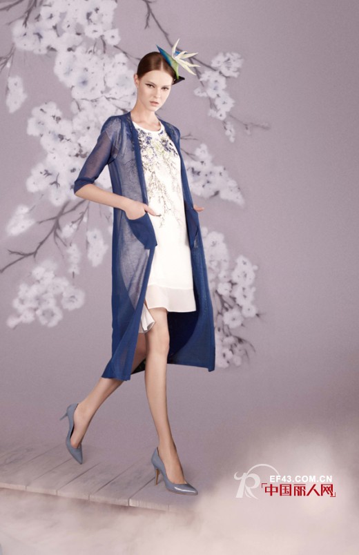 欧柏兰奴夏季新品 裙摆上的中国