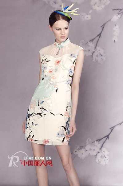 欧柏兰奴夏季新品 裙摆上的中国