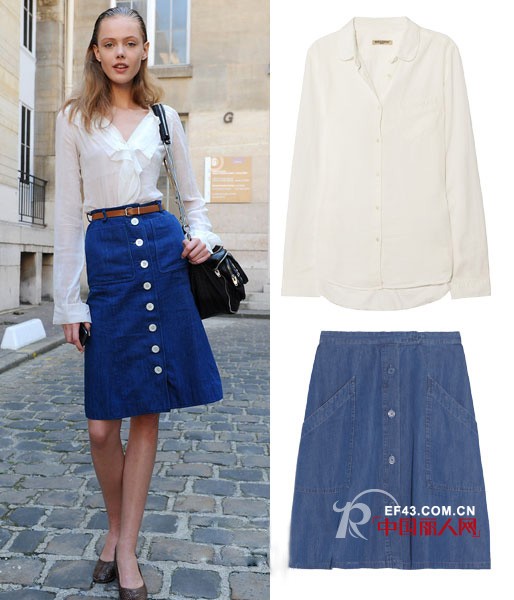 牛仔半裙搭配让今夏时尚到底