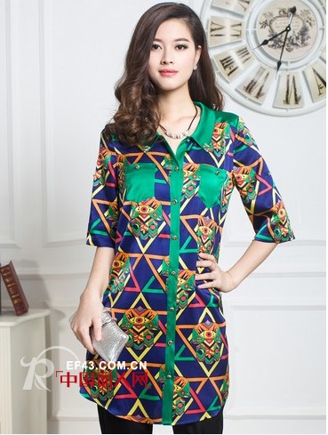 蝙蝠袖连衣裙 田园风碎花雪纺裙 真丝衫新款