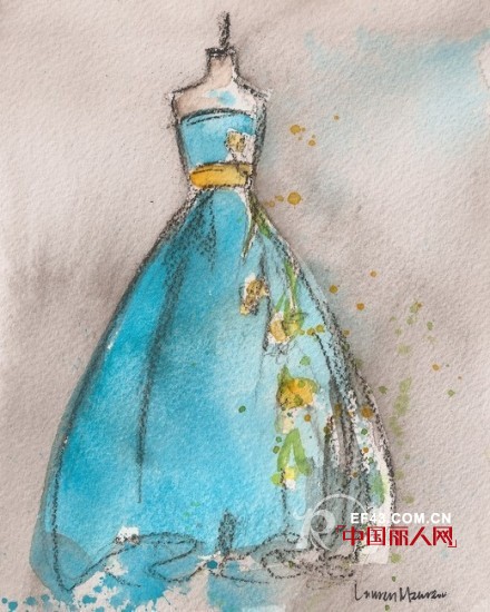什么样的婚纱礼服最美　手绘水彩婚纱礼服作品释出