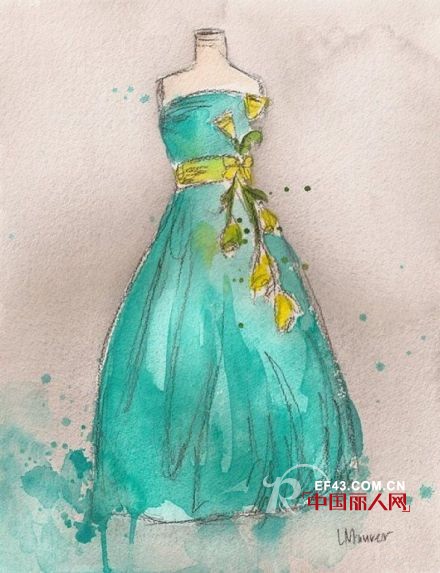 什么样的婚纱礼服最美　手绘水彩婚纱礼服作品释出