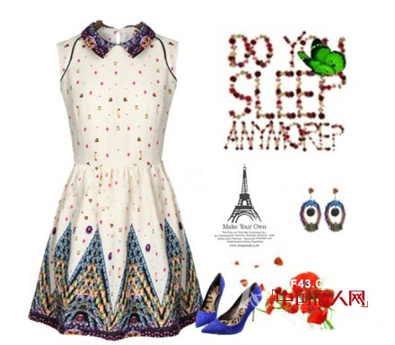 夏天碎花连衣裙换着花样来　百变碎花连衣裙造型