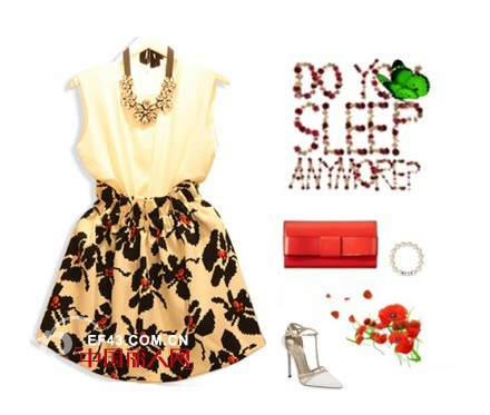 夏天碎花连衣裙换着花样来　百变碎花连衣裙造型